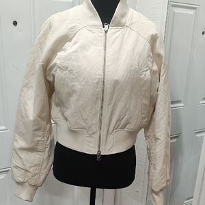 Banana Republic Off-White Bomber Jacket